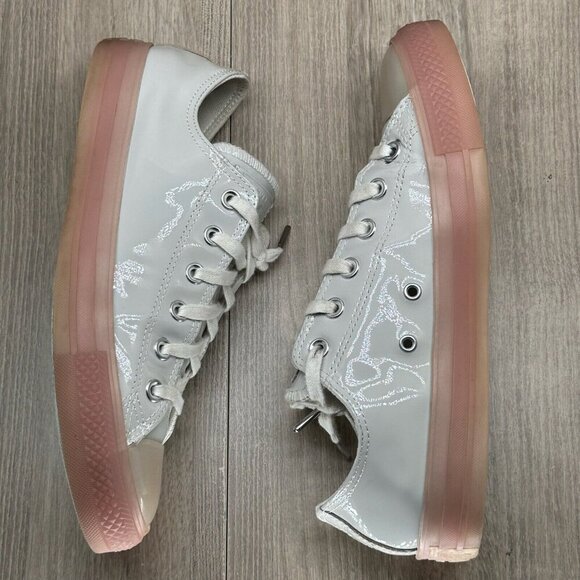 Converse Shoes M8 W10 Chuck Taylor All Star Low Sneakers Leather Beige 166446C - Picture 9 of 12